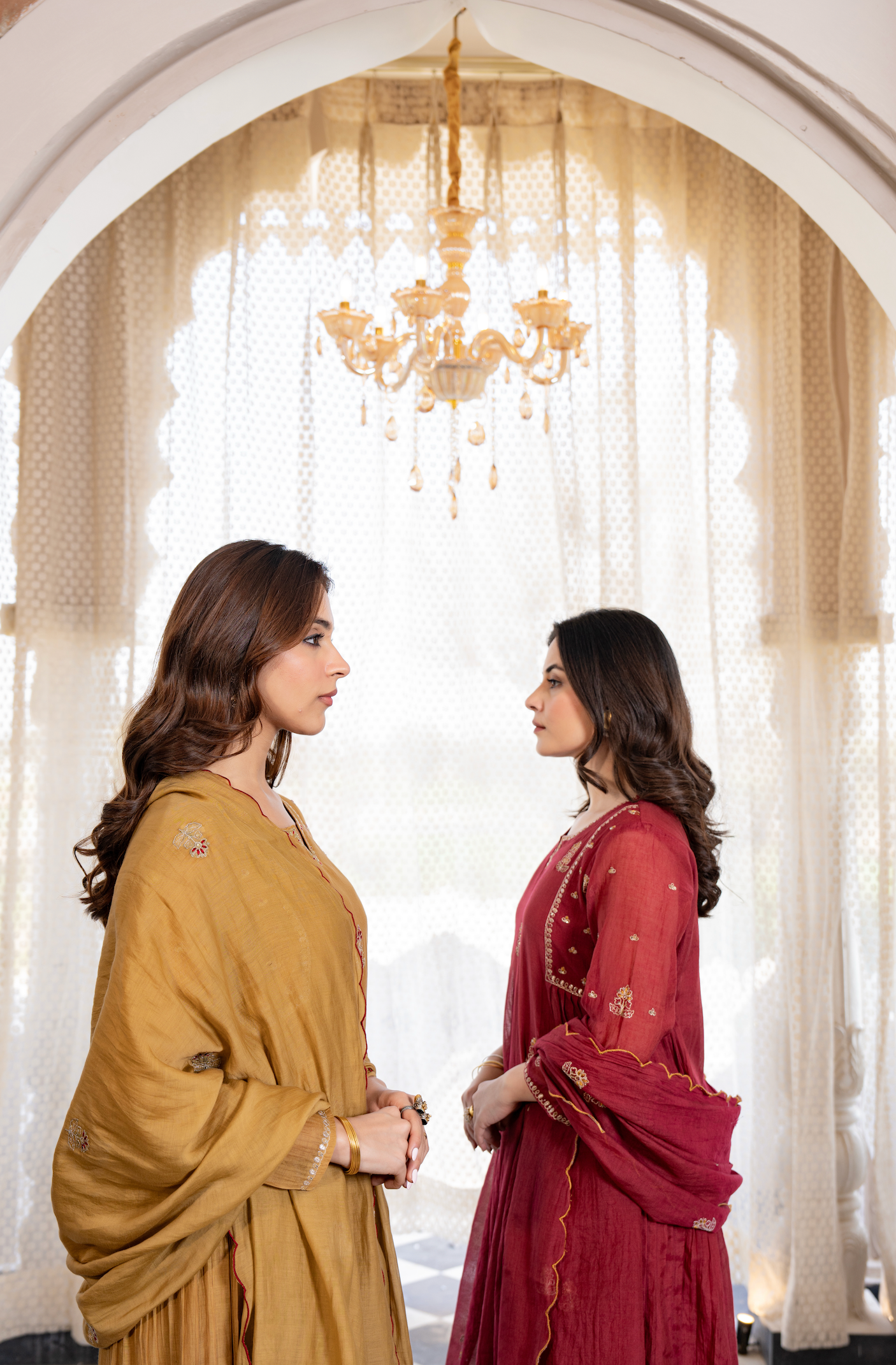 Twilight Gold Mul Chanderi Suit Set