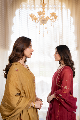 Twilight Gold Mul Chanderi Suit Set