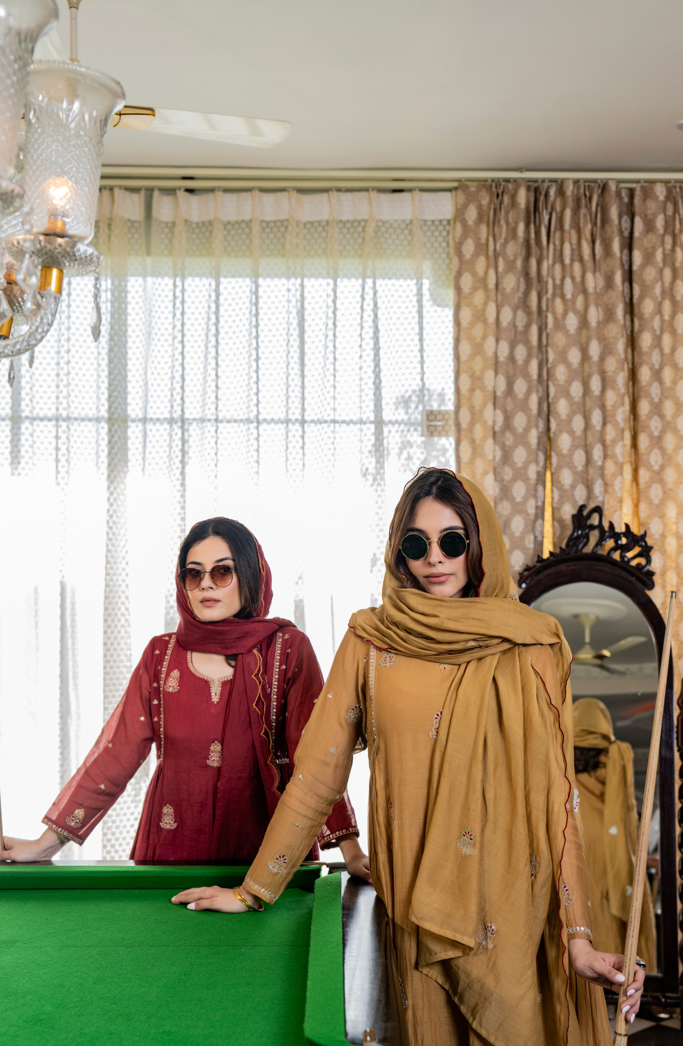 Twilight Gold Mul Chanderi Suit Set