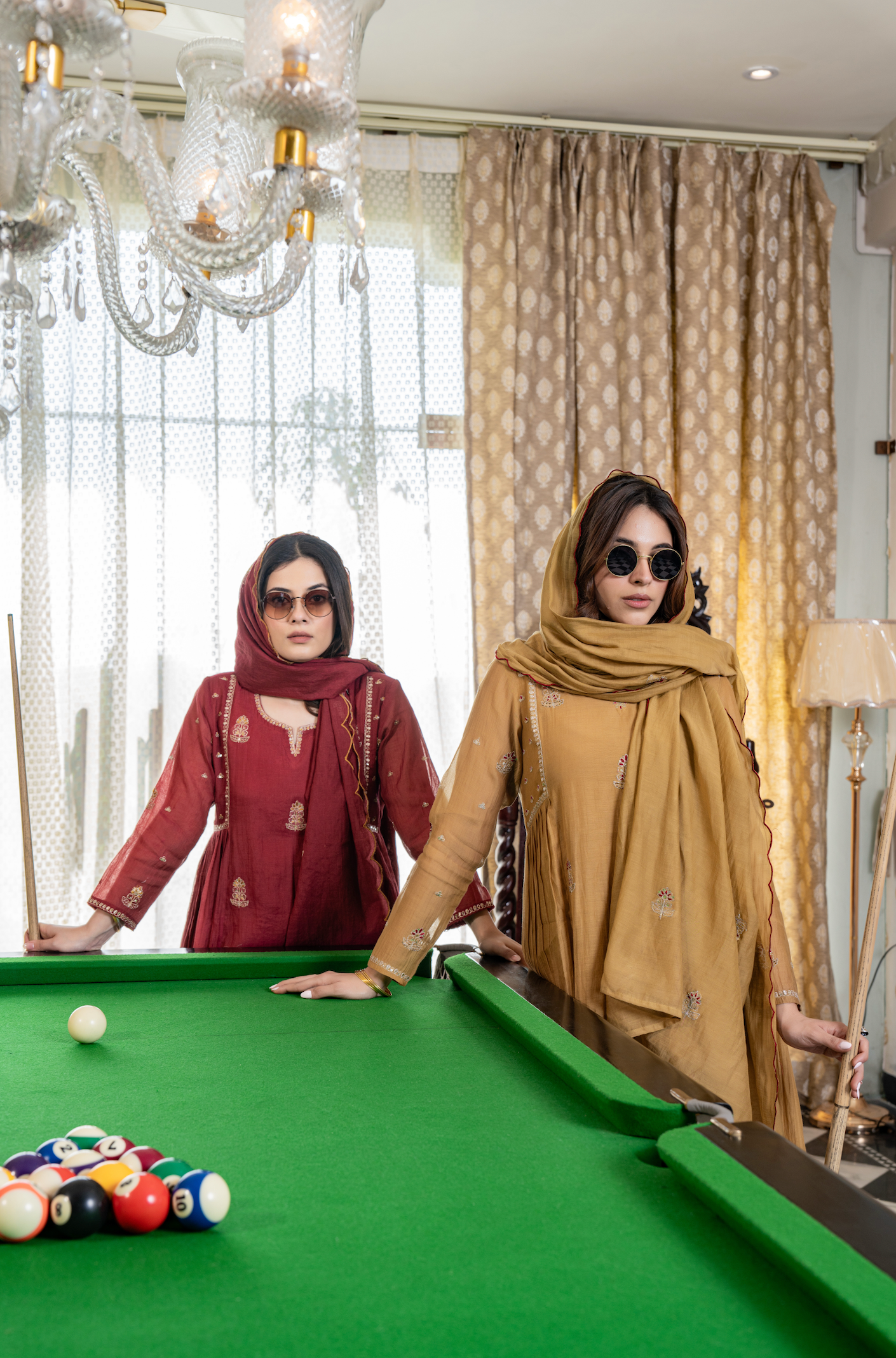 Twilight Gold Mul Chanderi Suit Set