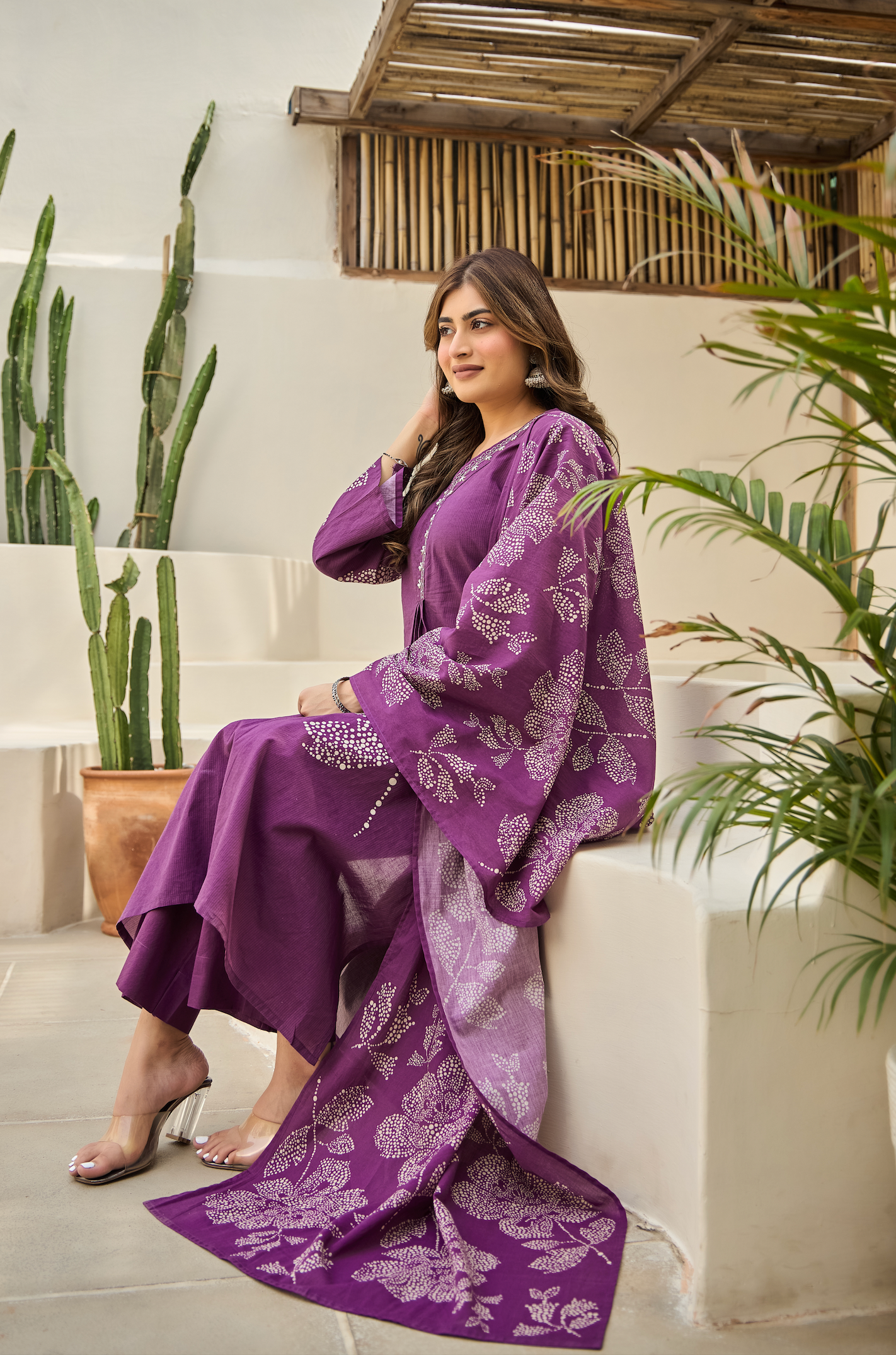 Plum Petals Suit Set