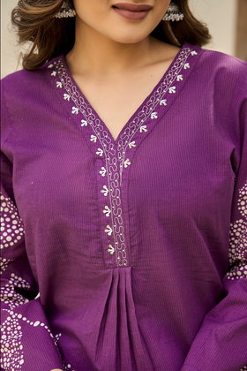 Plum Petals Suit Set
