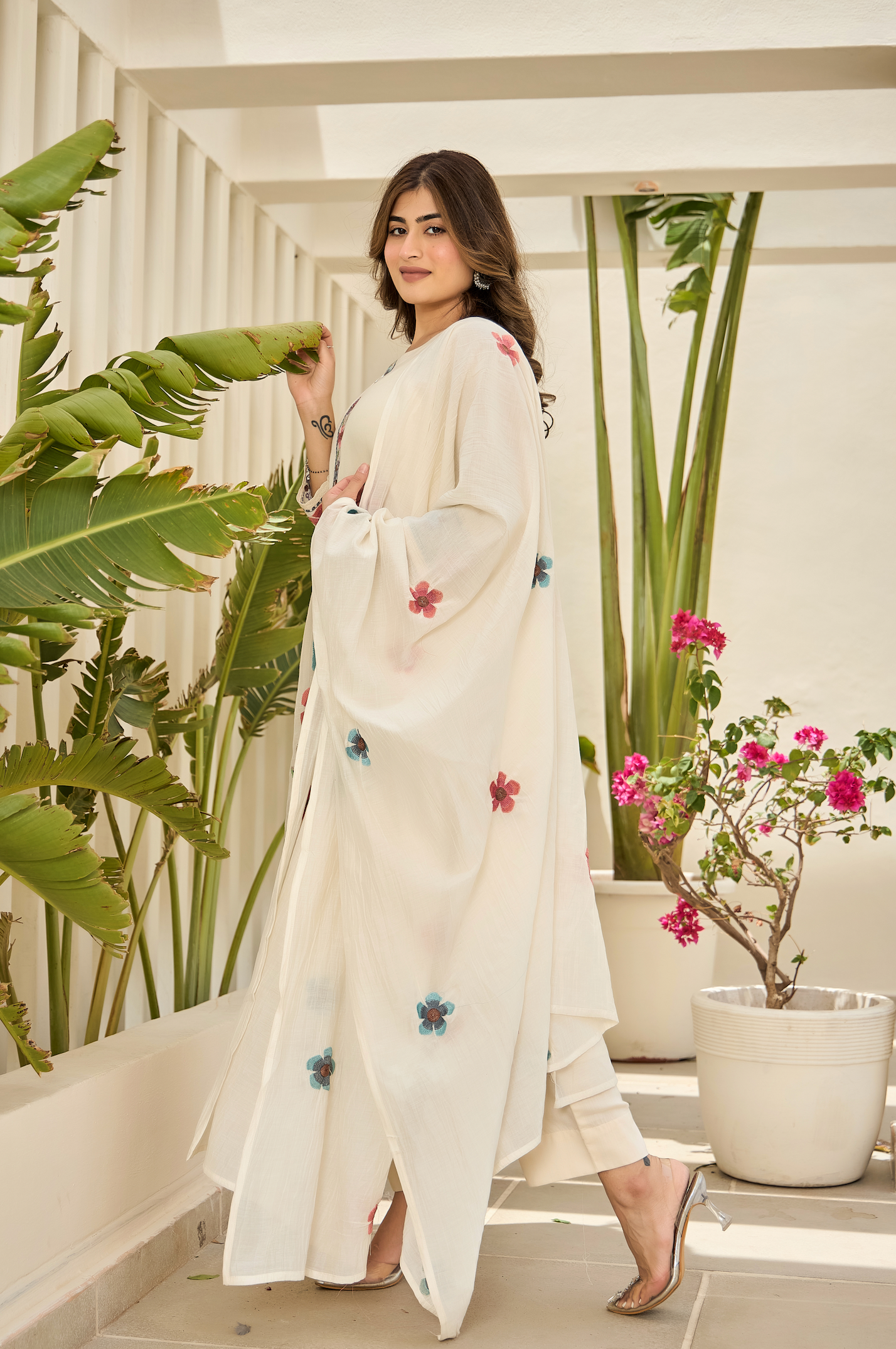Pearl Essence Mul Chanderi Suit Set