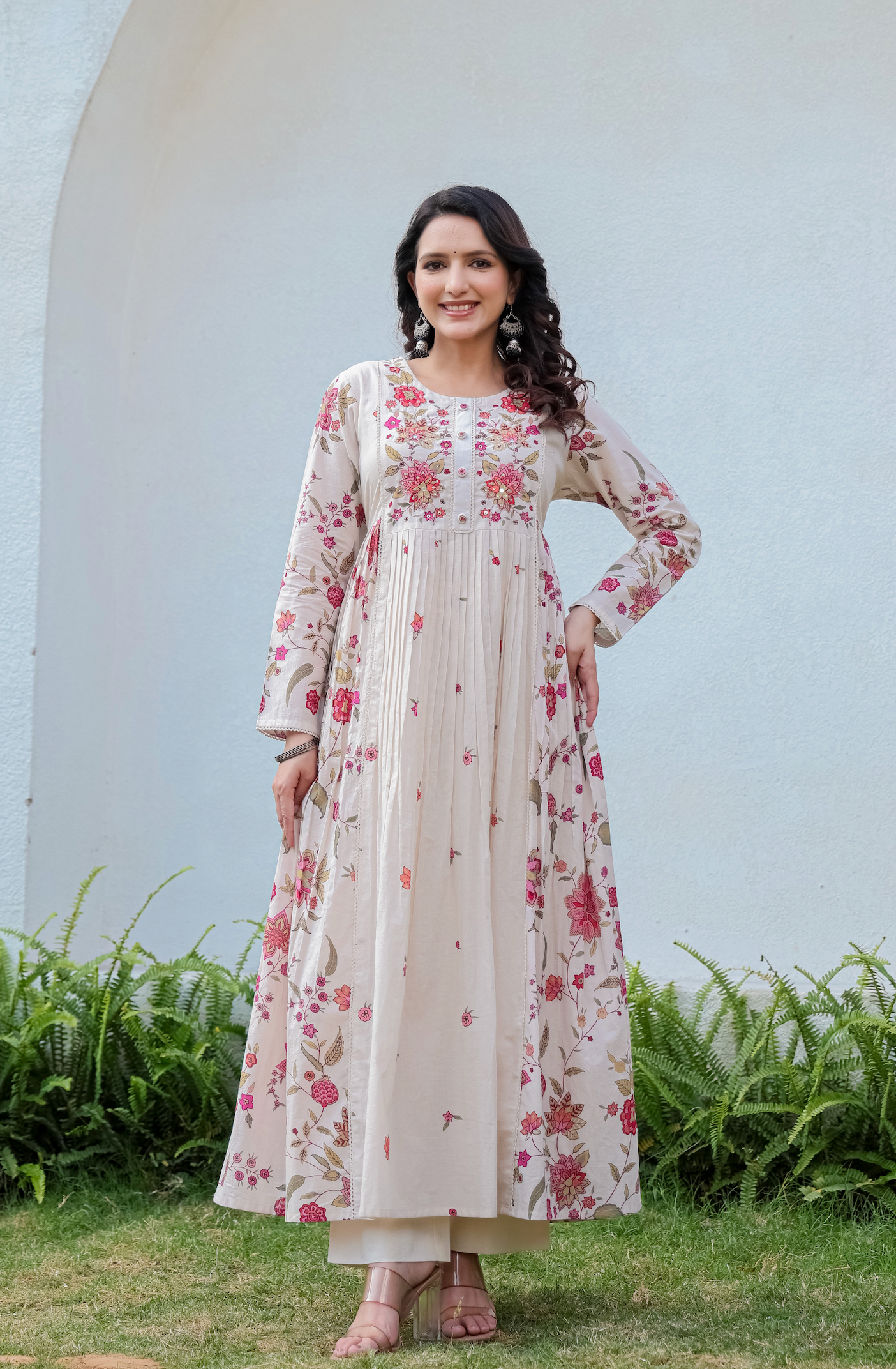 Peach Blossom Cotton Suit Set