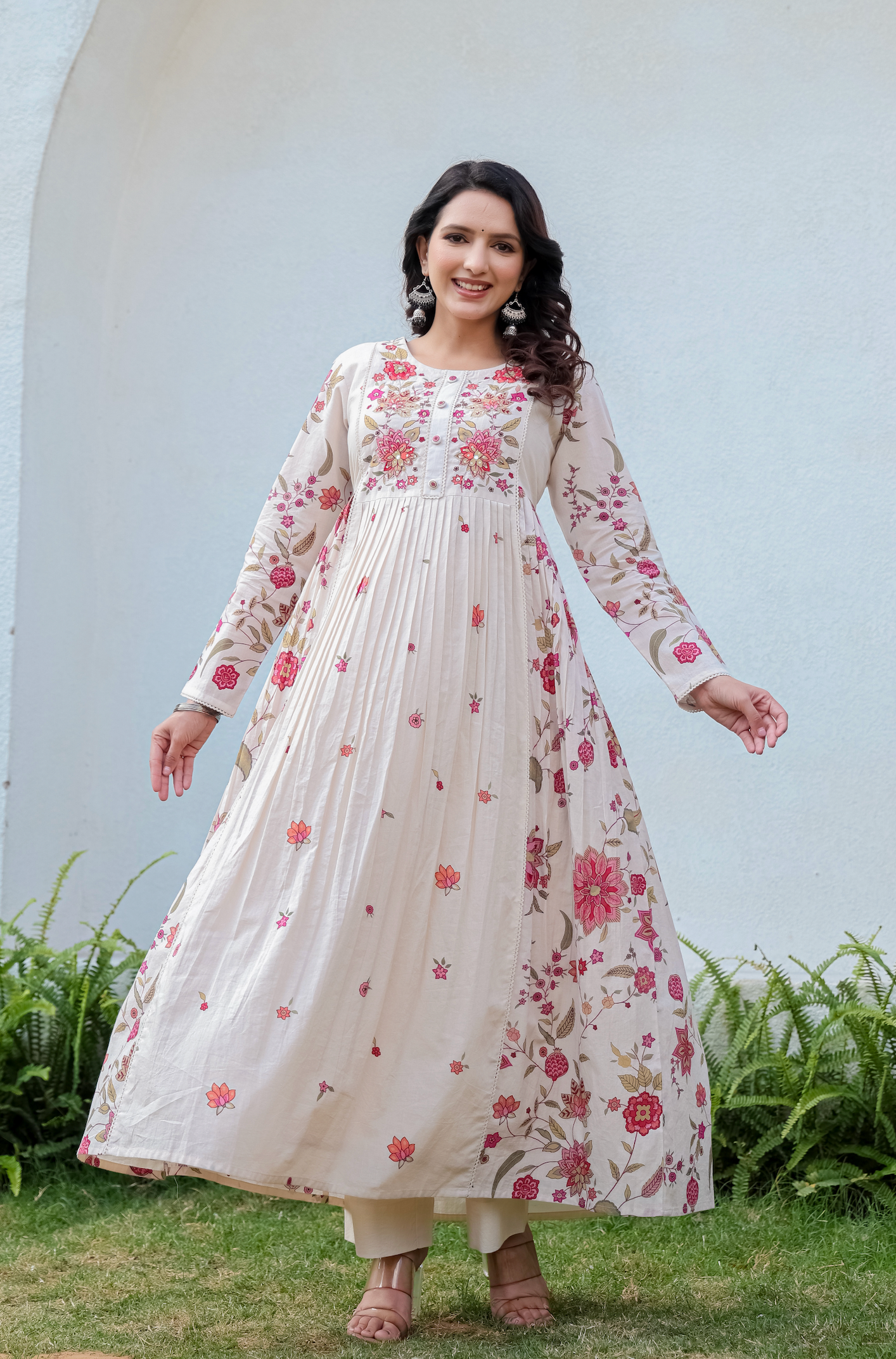 Peach Blossom Cotton Suit Set