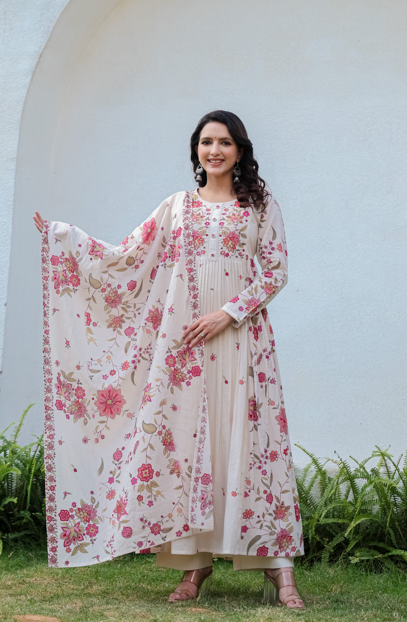 Peach Blossom Cotton Suit Set