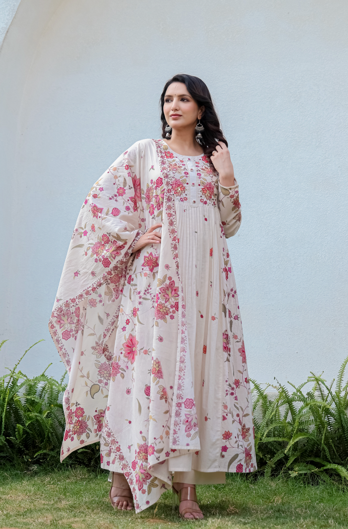 Peach Blossom Cotton Suit Set