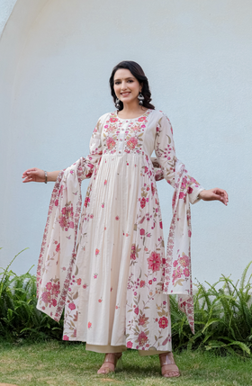 Peach Blossom Cotton Suit Set