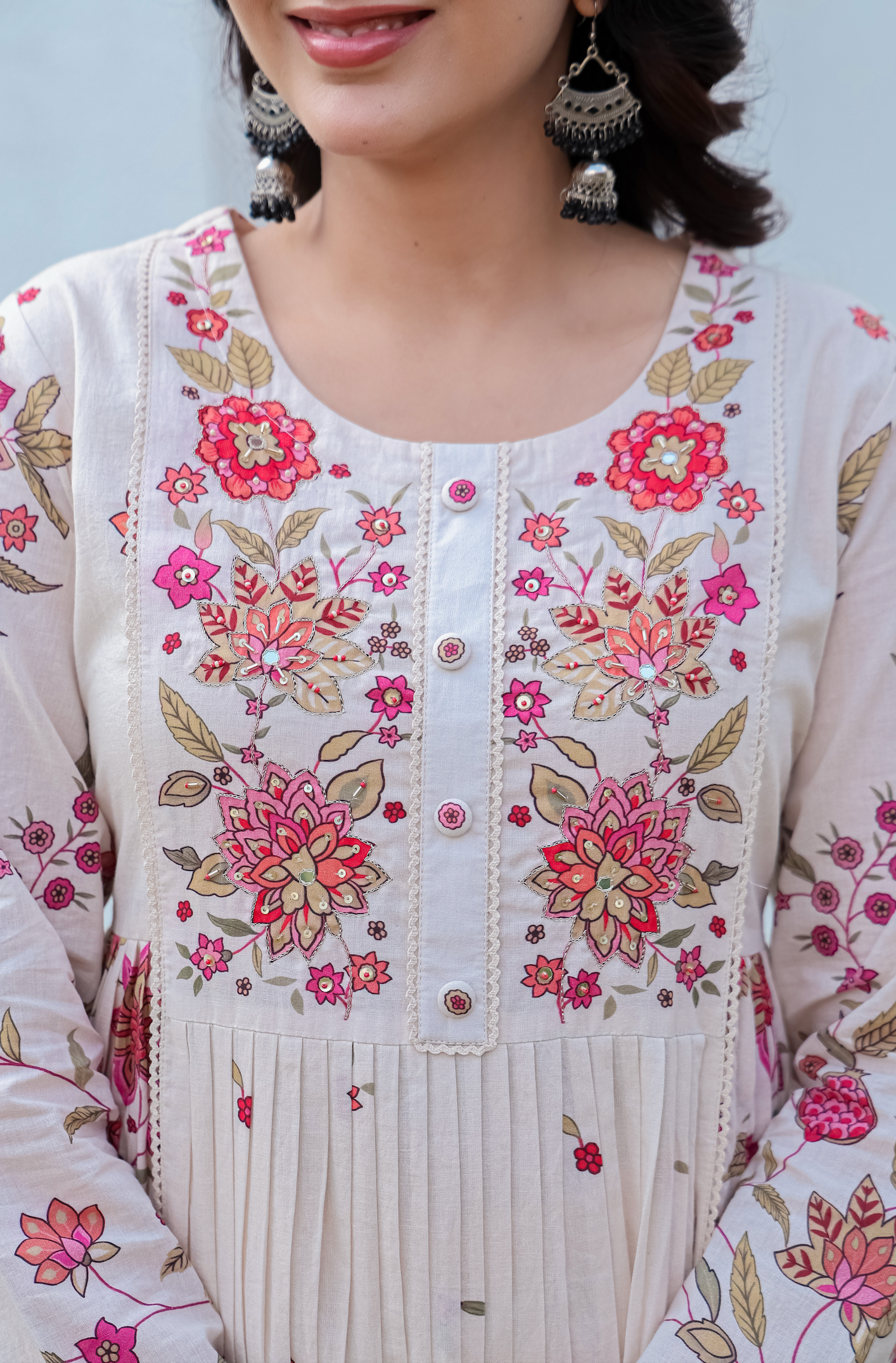Peach Blossom Cotton Suit Set