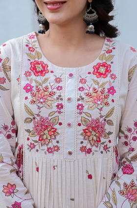 Peach Blossom Cotton Suit Set