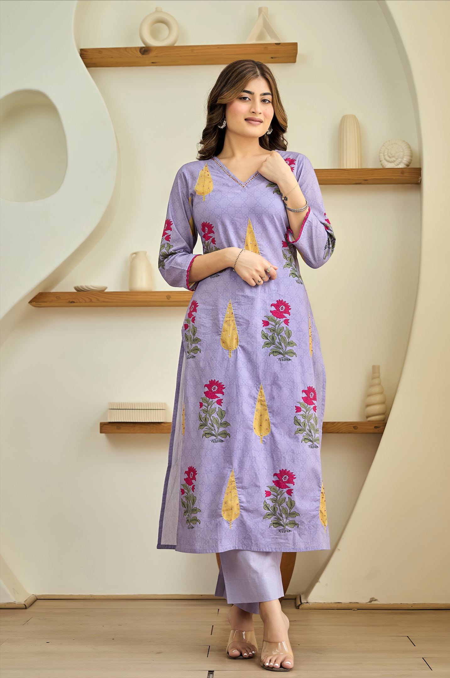Plum Glow Cotton Suit Set