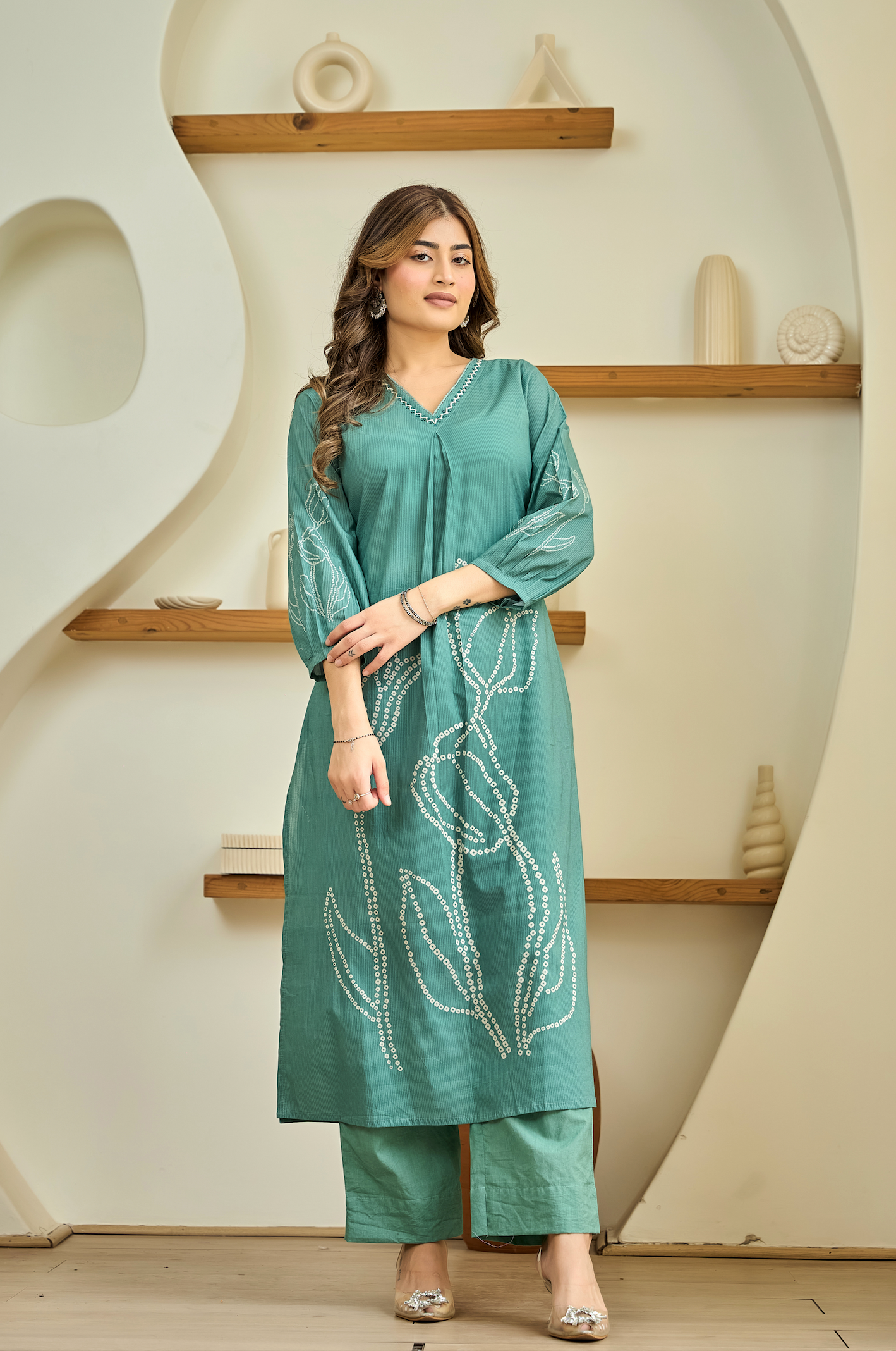 Teal Moss Suit Set