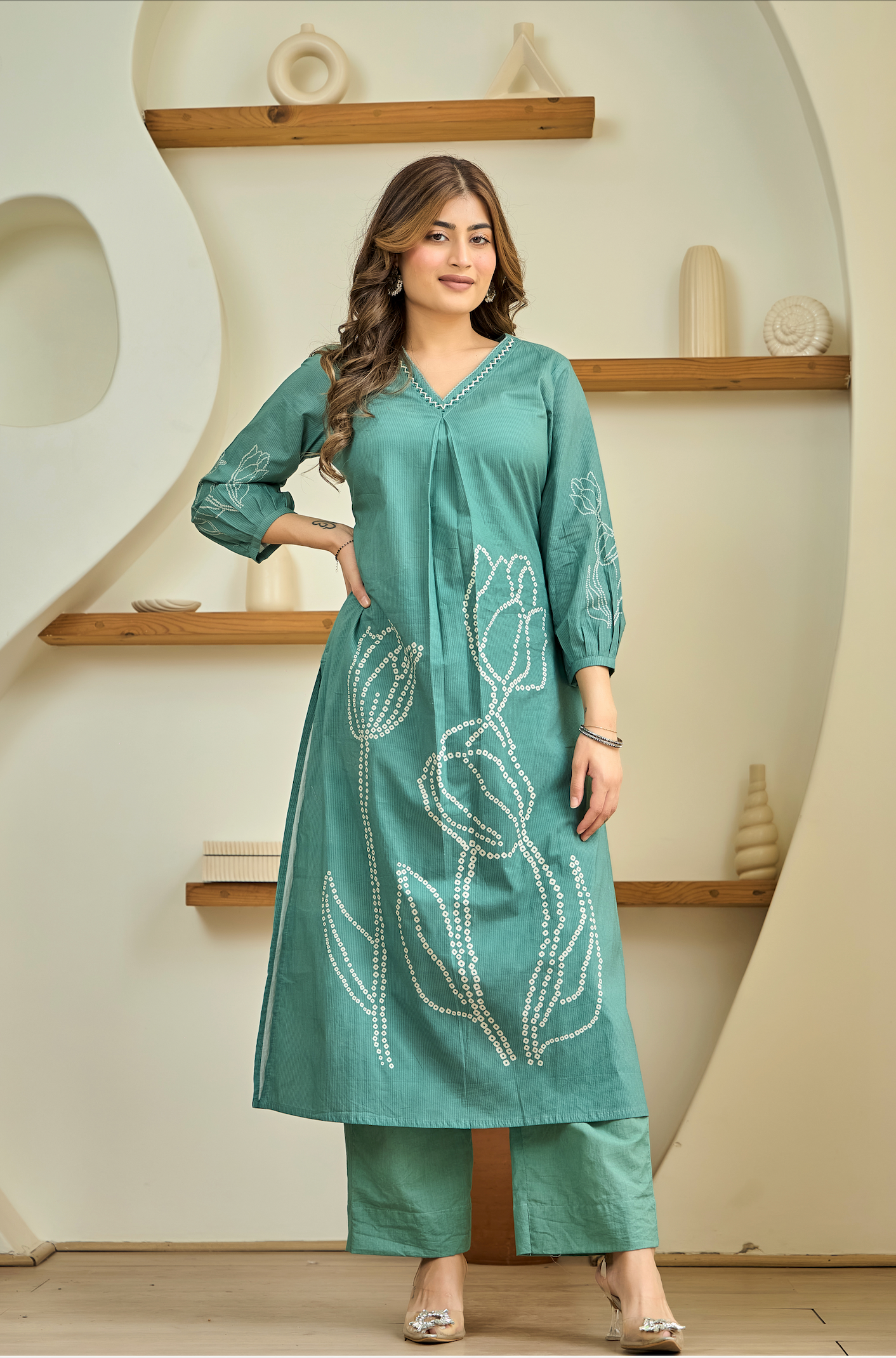 Teal Moss Suit Set