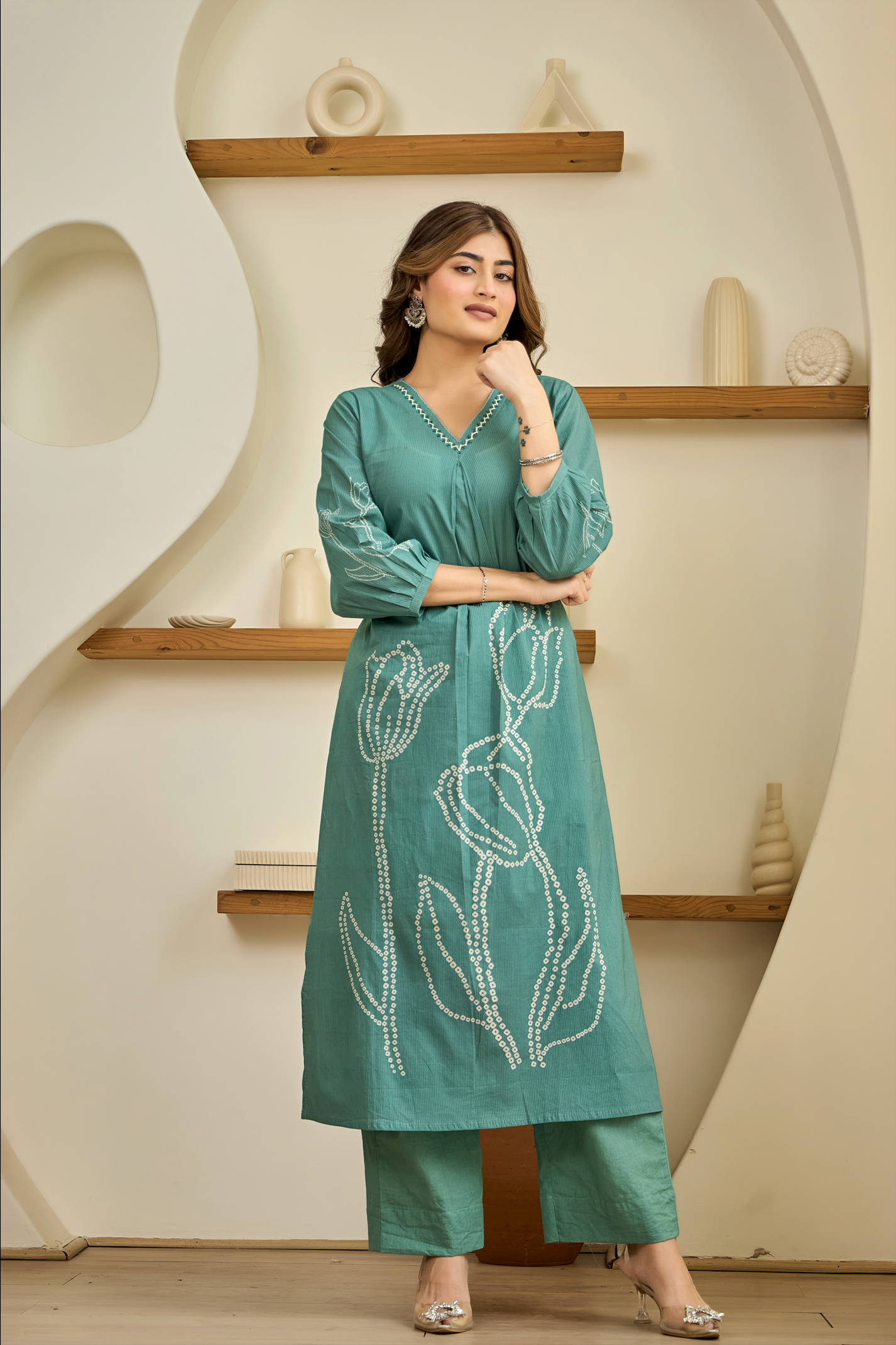 Teal Moss Suit Set