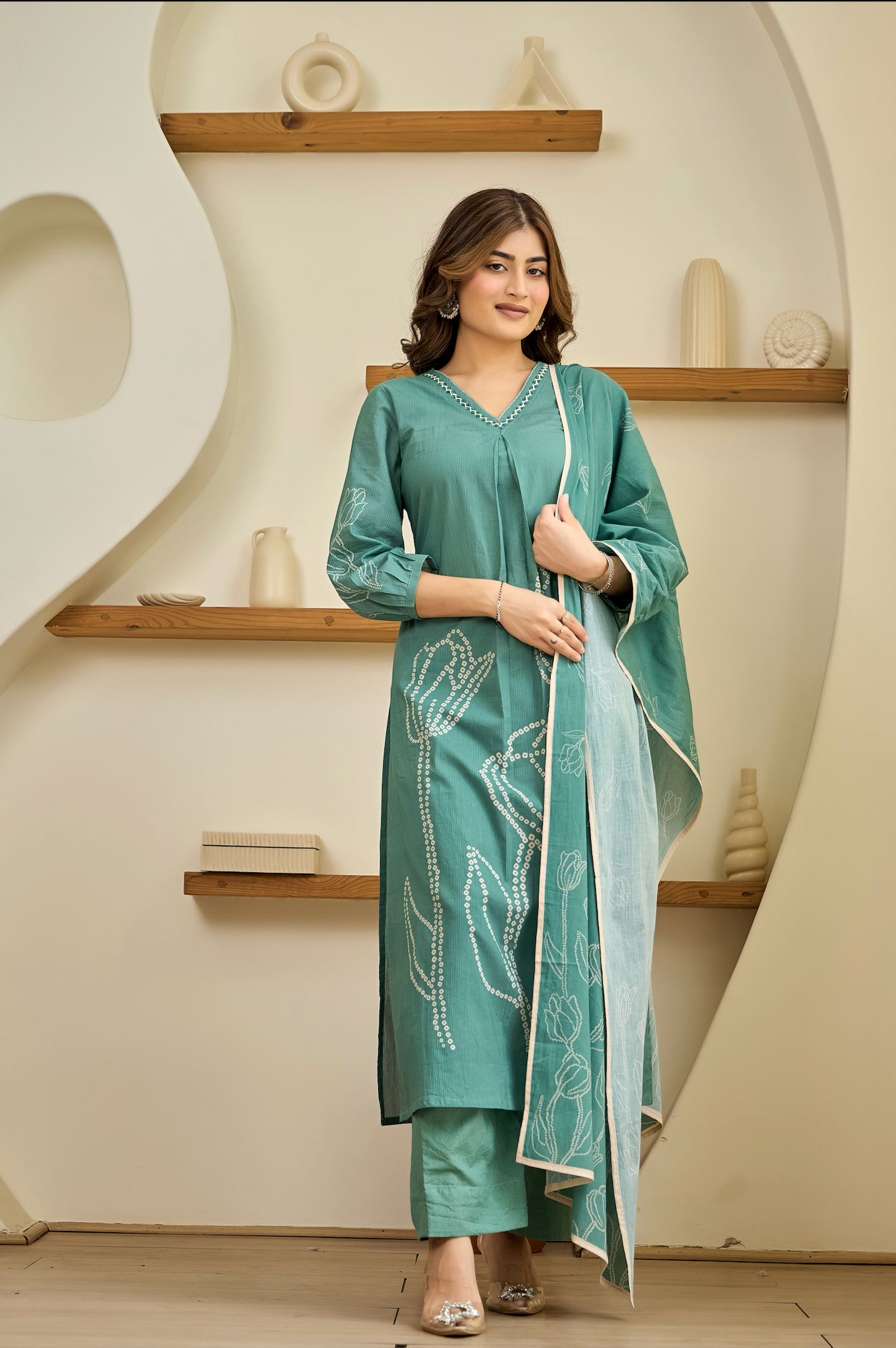 Teal Moss Suit Set