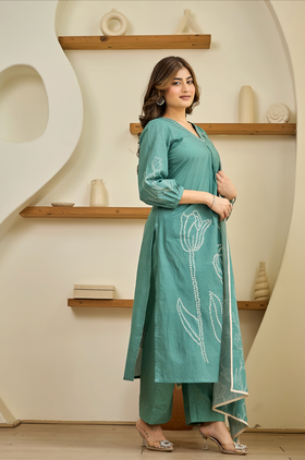Teal Moss Suit Set