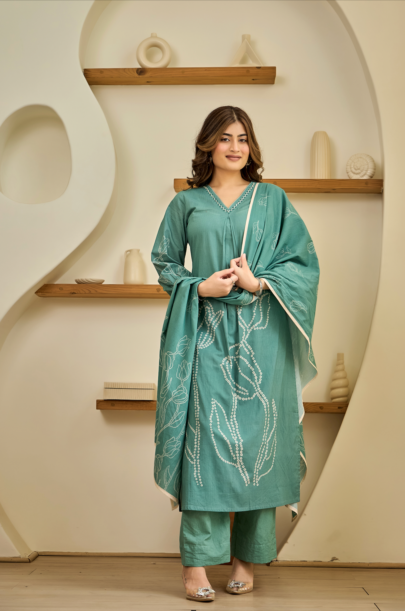 Teal Moss Suit Set