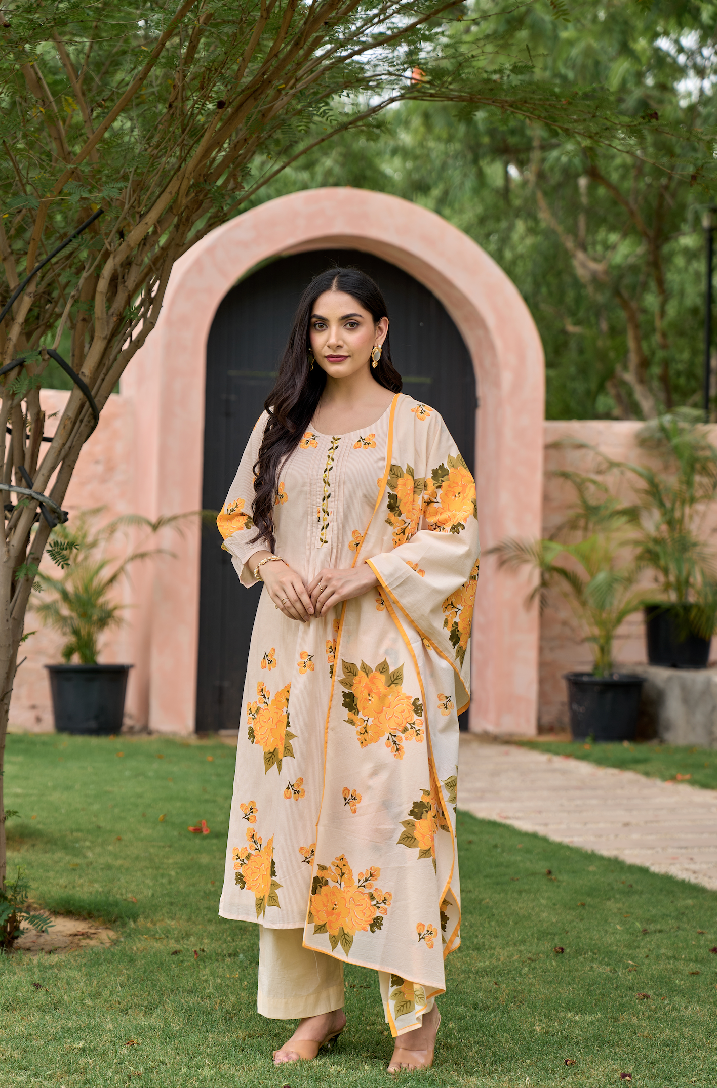 Sunlit Peach Suit Set