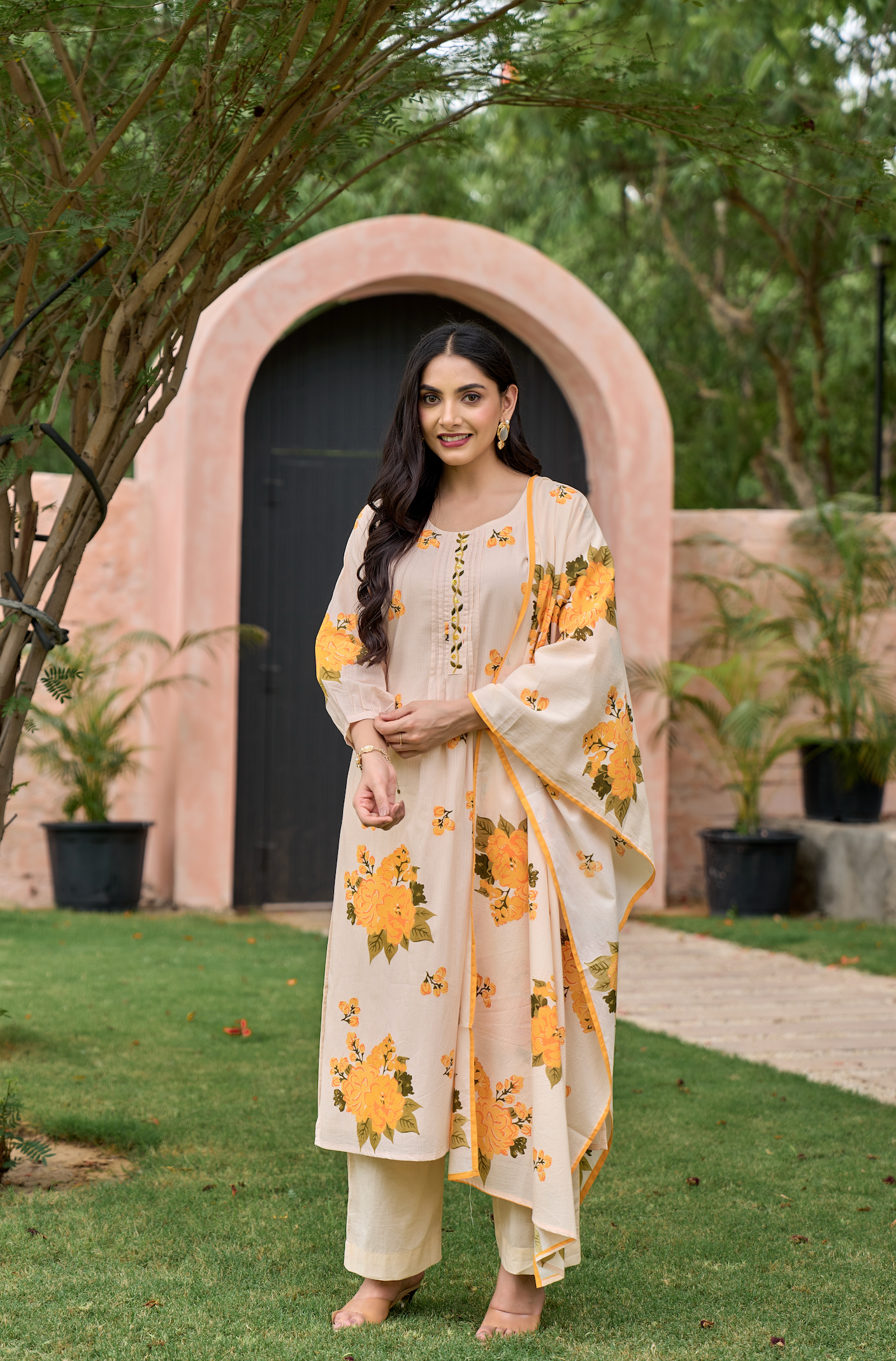 Sunlit Peach Suit Set