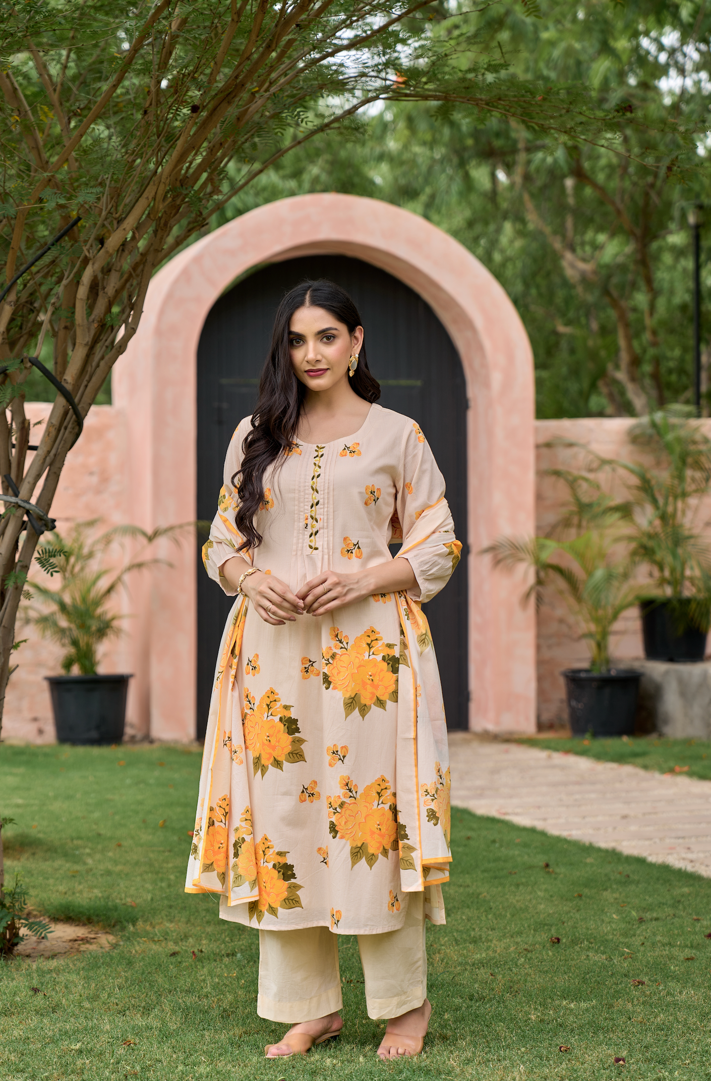 Sunlit Peach Suit Set
