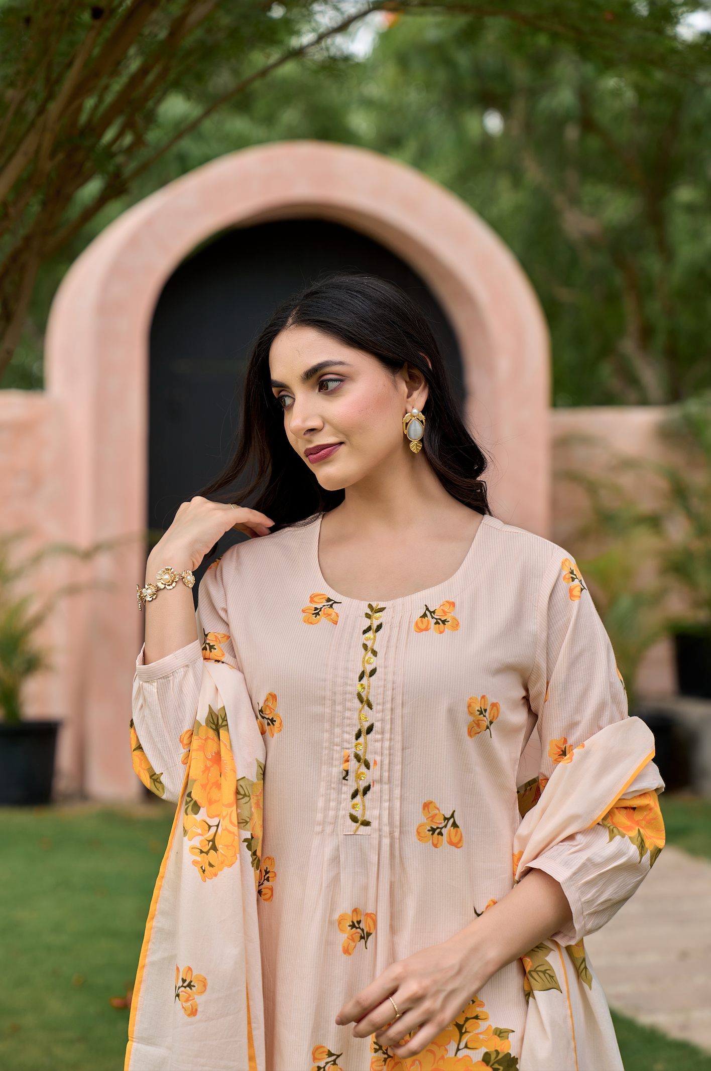 Sunlit Peach Suit Set