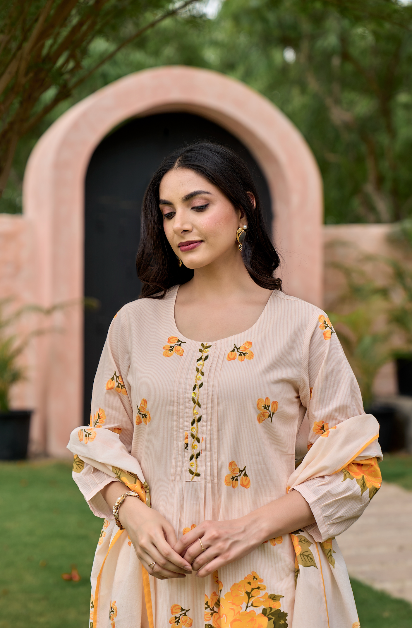 Sunlit Peach Suit Set
