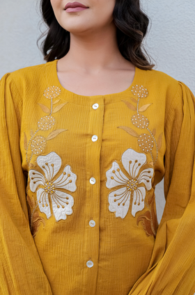 Mustard Bloom Co-ord Set
