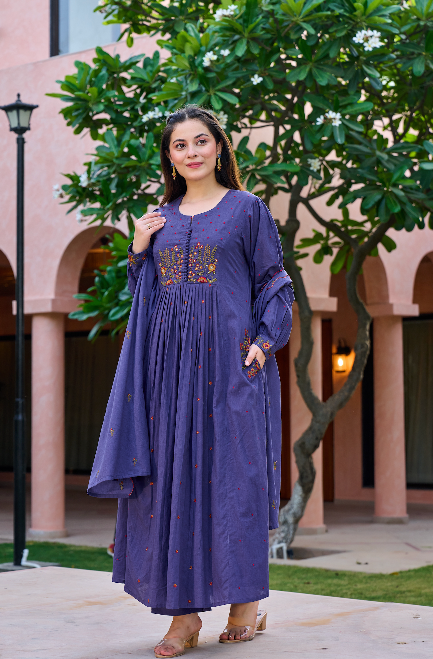 Lilac Moonlit Elegance Suit Set