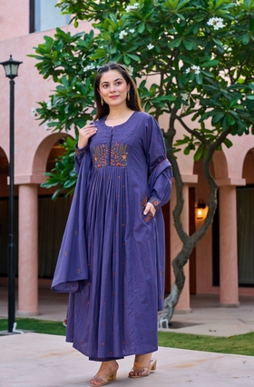 Lilac Moonlit Elegance Suit Set