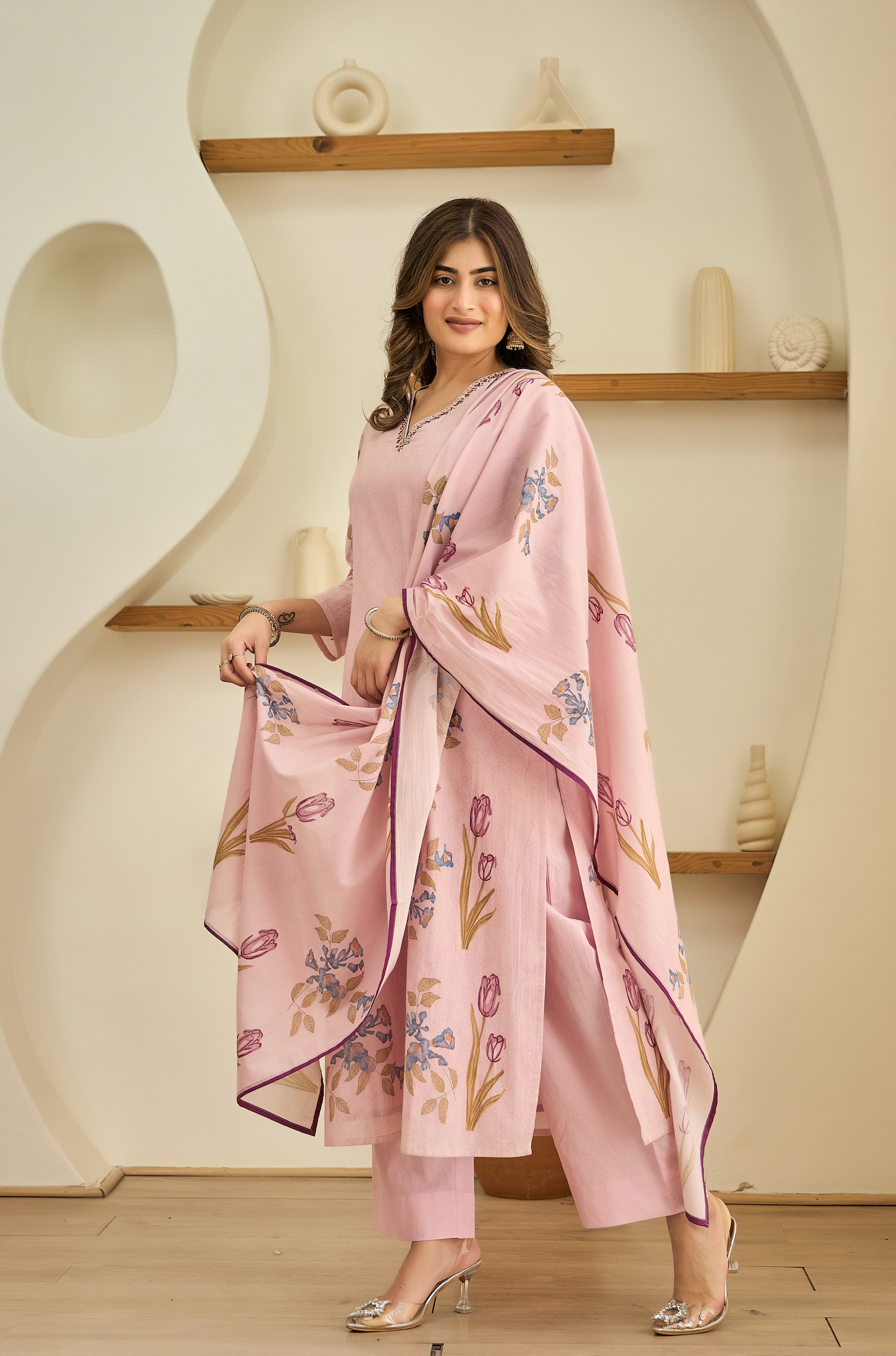 Blush Petal Pink Suit Set