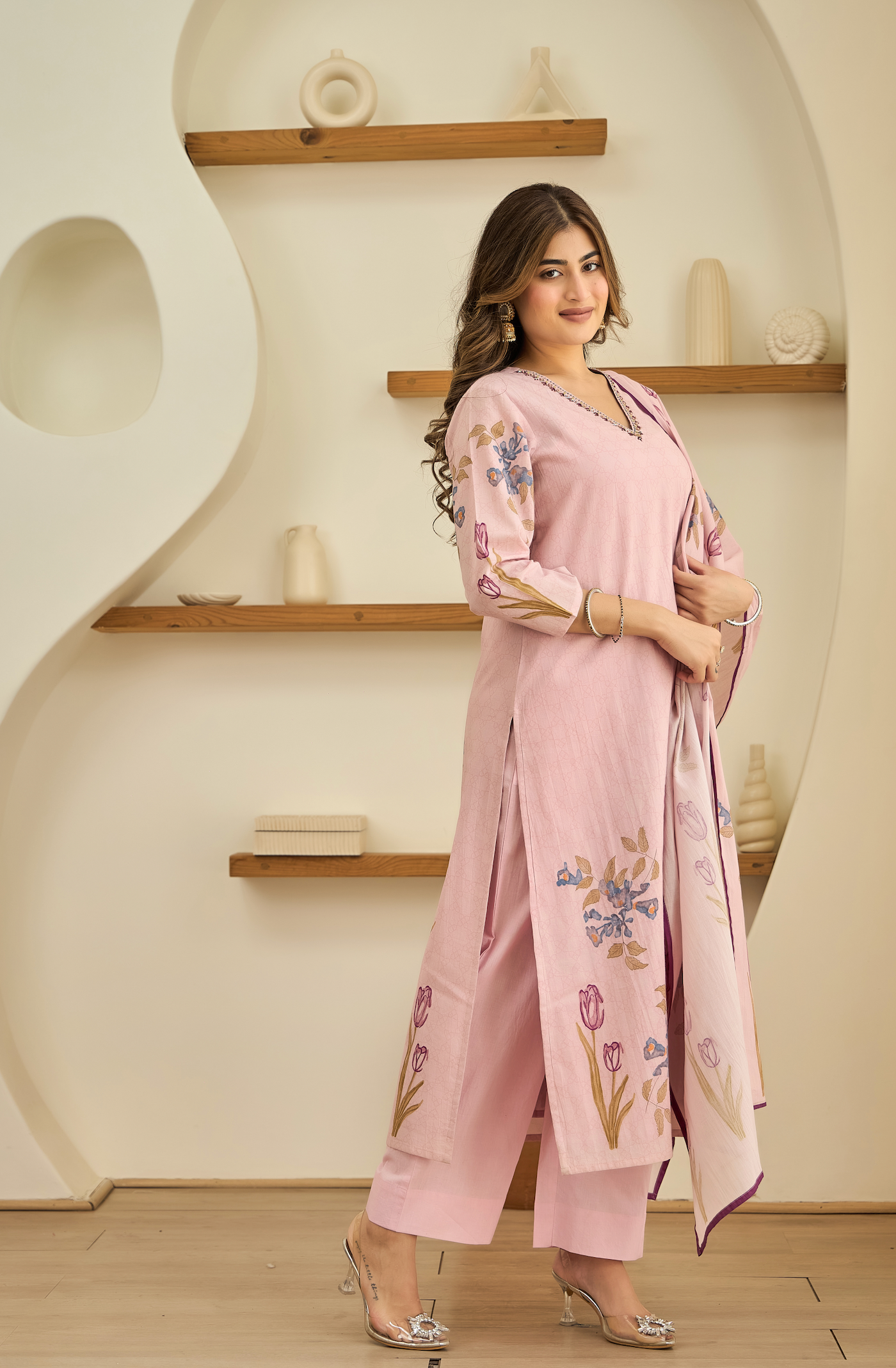 Blush Petal Pink Suit Set