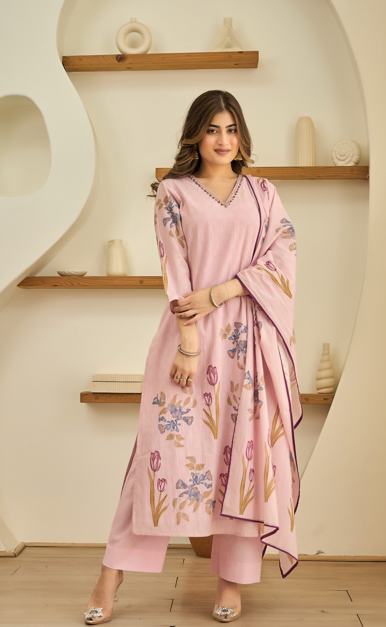 Blush Petal Pink Suit Set
