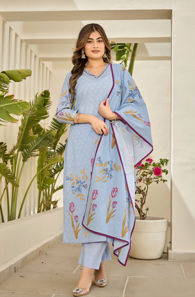 Sky Iris Blue Suit Set