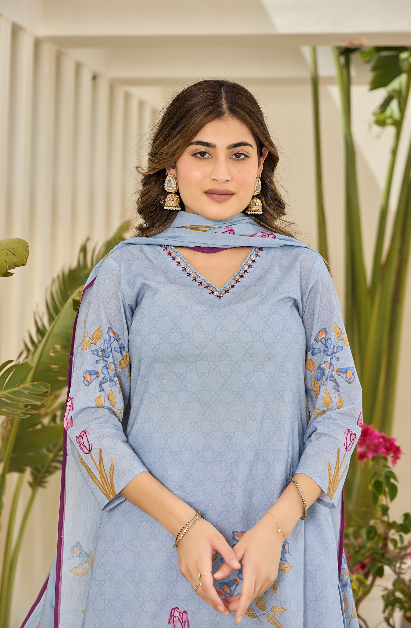Sky Iris Blue Suit Set