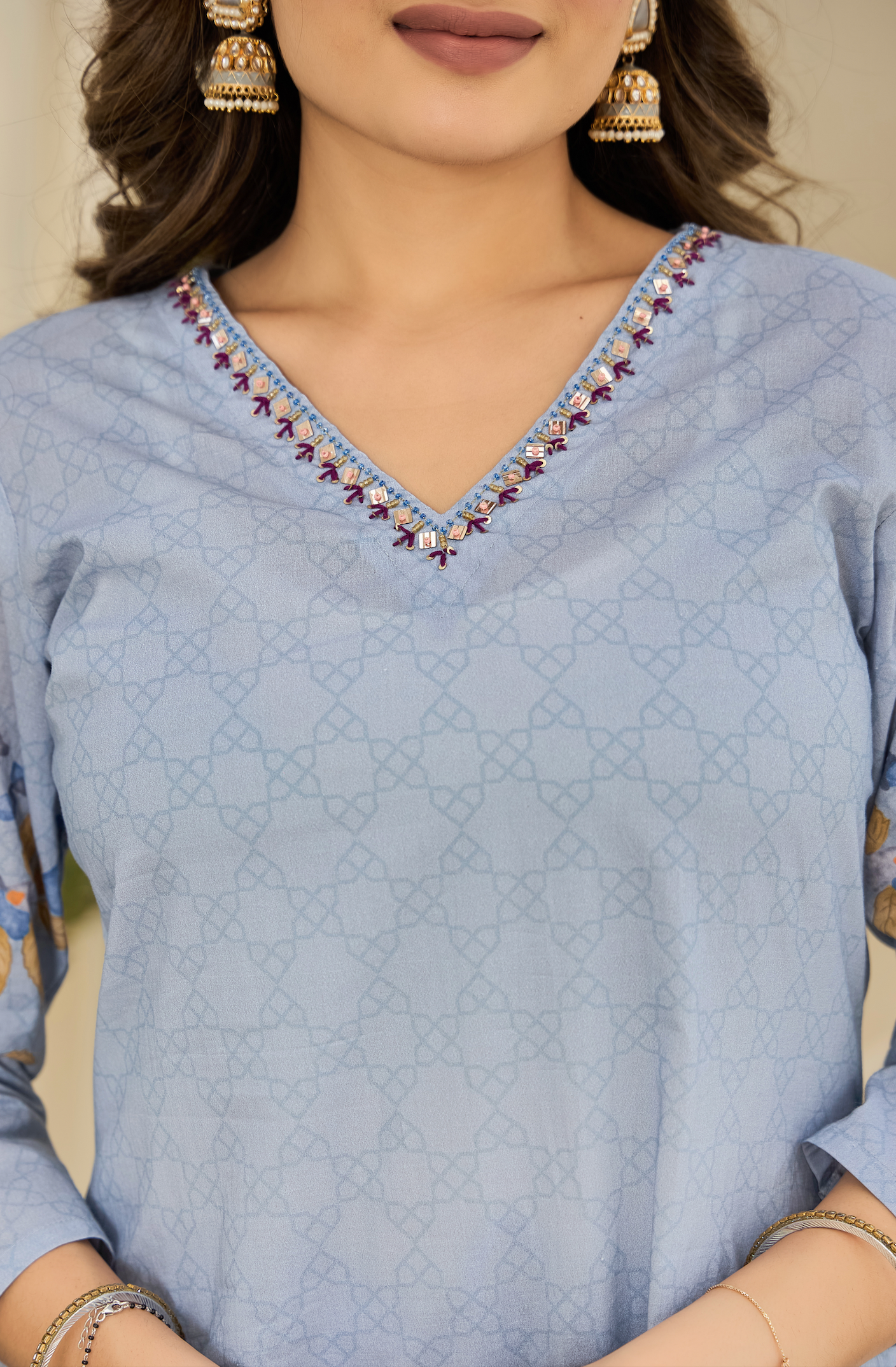 Sky Iris Blue Suit Set