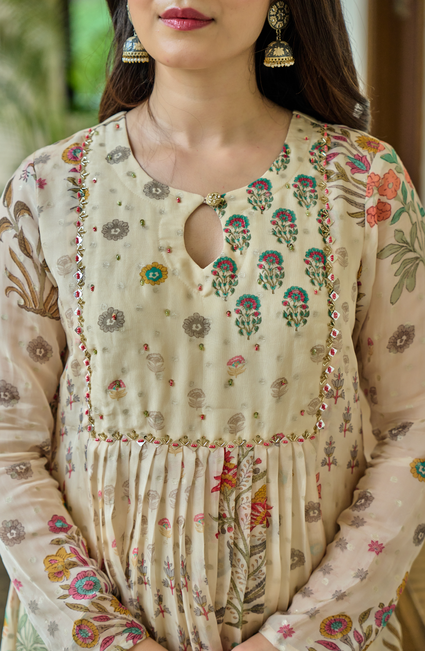 Ivory Meadow Flared Suit Set