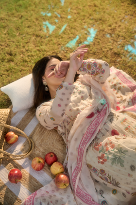 Ivory Meadow Flared Suit Set