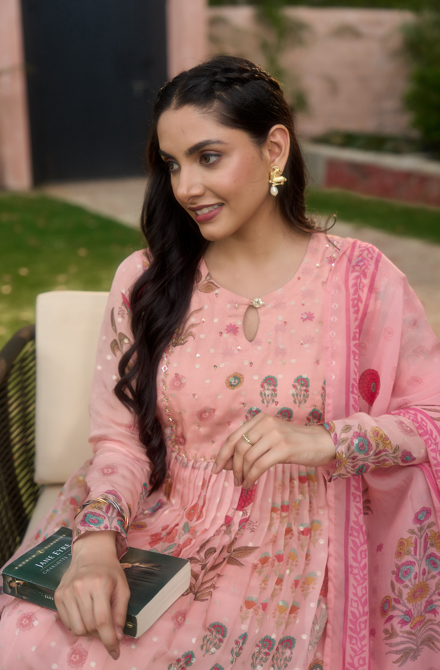 Blush Blossom Flared Suit Set