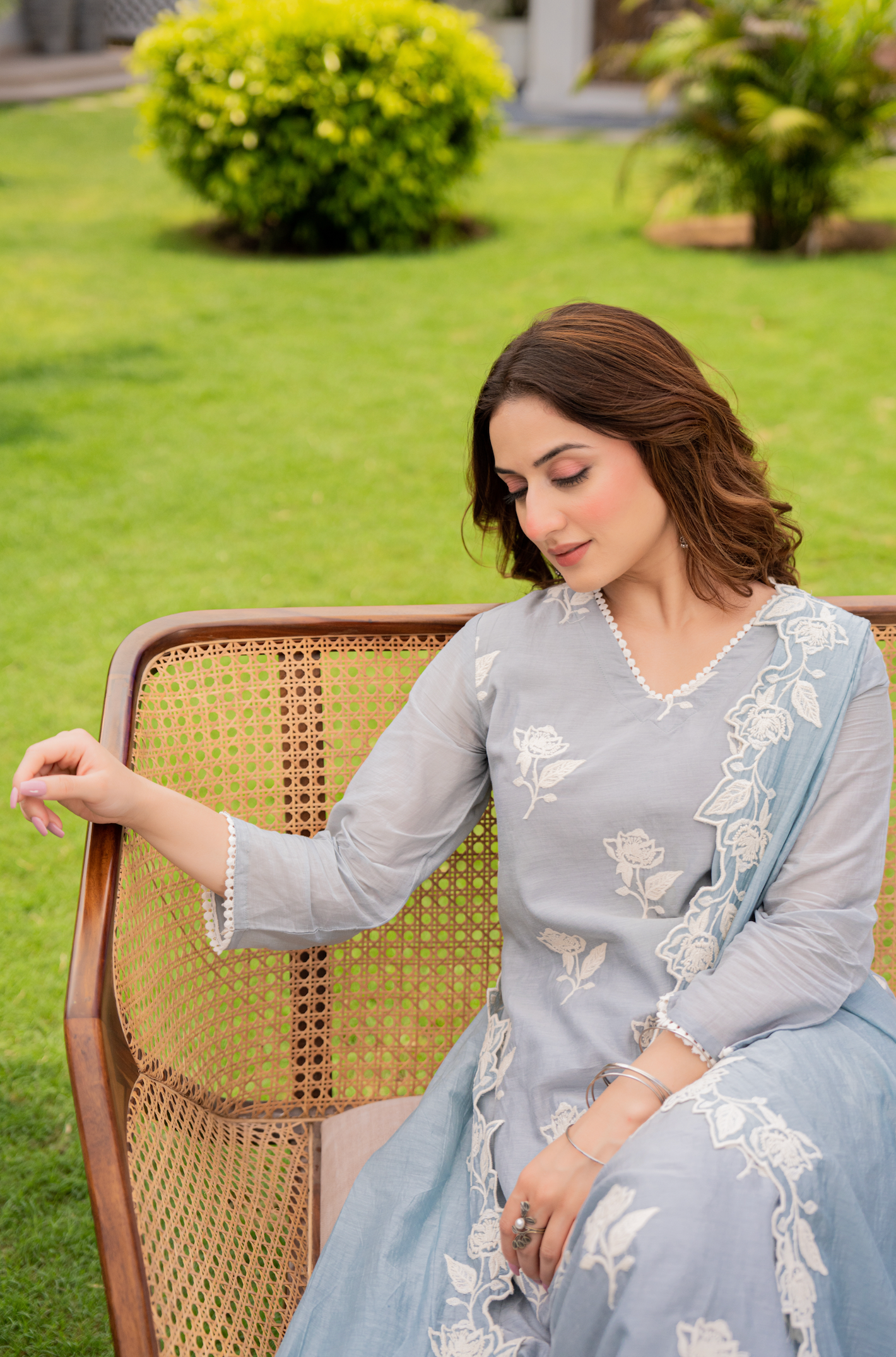 Misty Sky Blue Suit Set