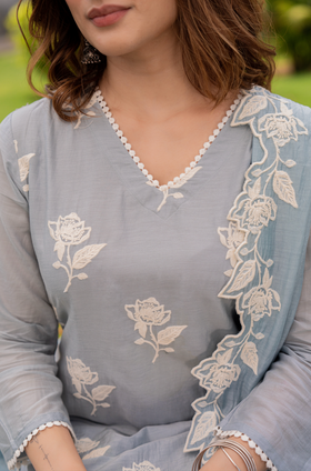 Misty Sky Blue Suit Set