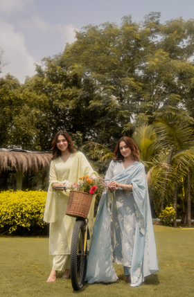 Fresh Pistachio Bloom Suit Set