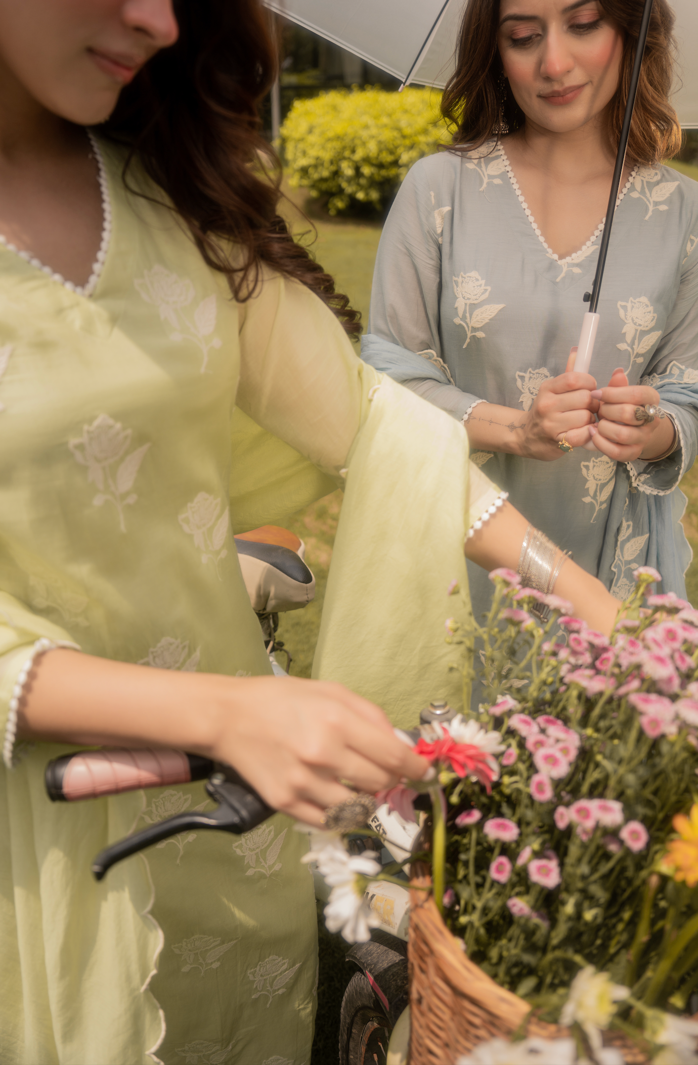 Fresh Pistachio Bloom Suit Set