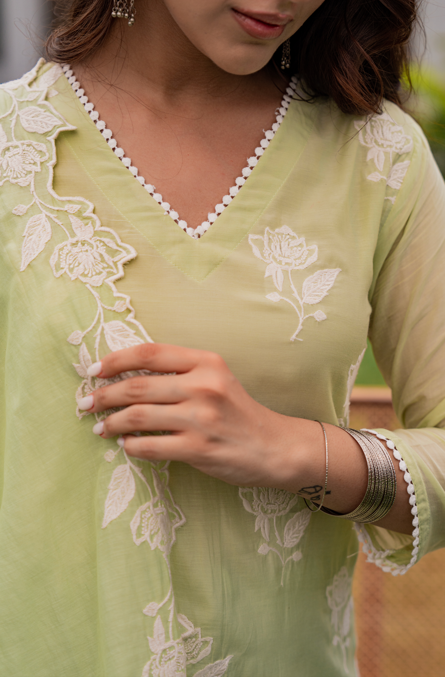 Fresh Pistachio Bloom Suit Set