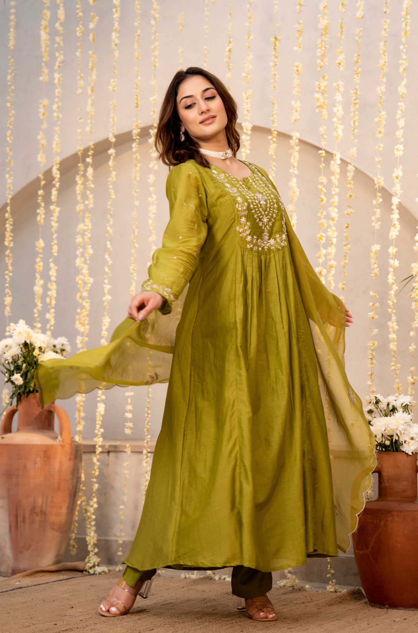 Olive Zest Elegance Suit Set