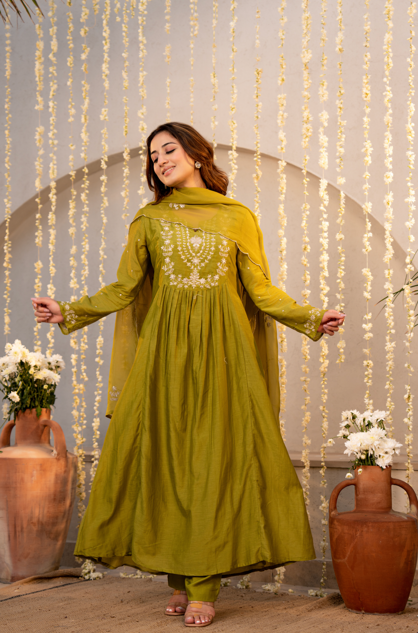 Olive Zest Elegance Suit Set