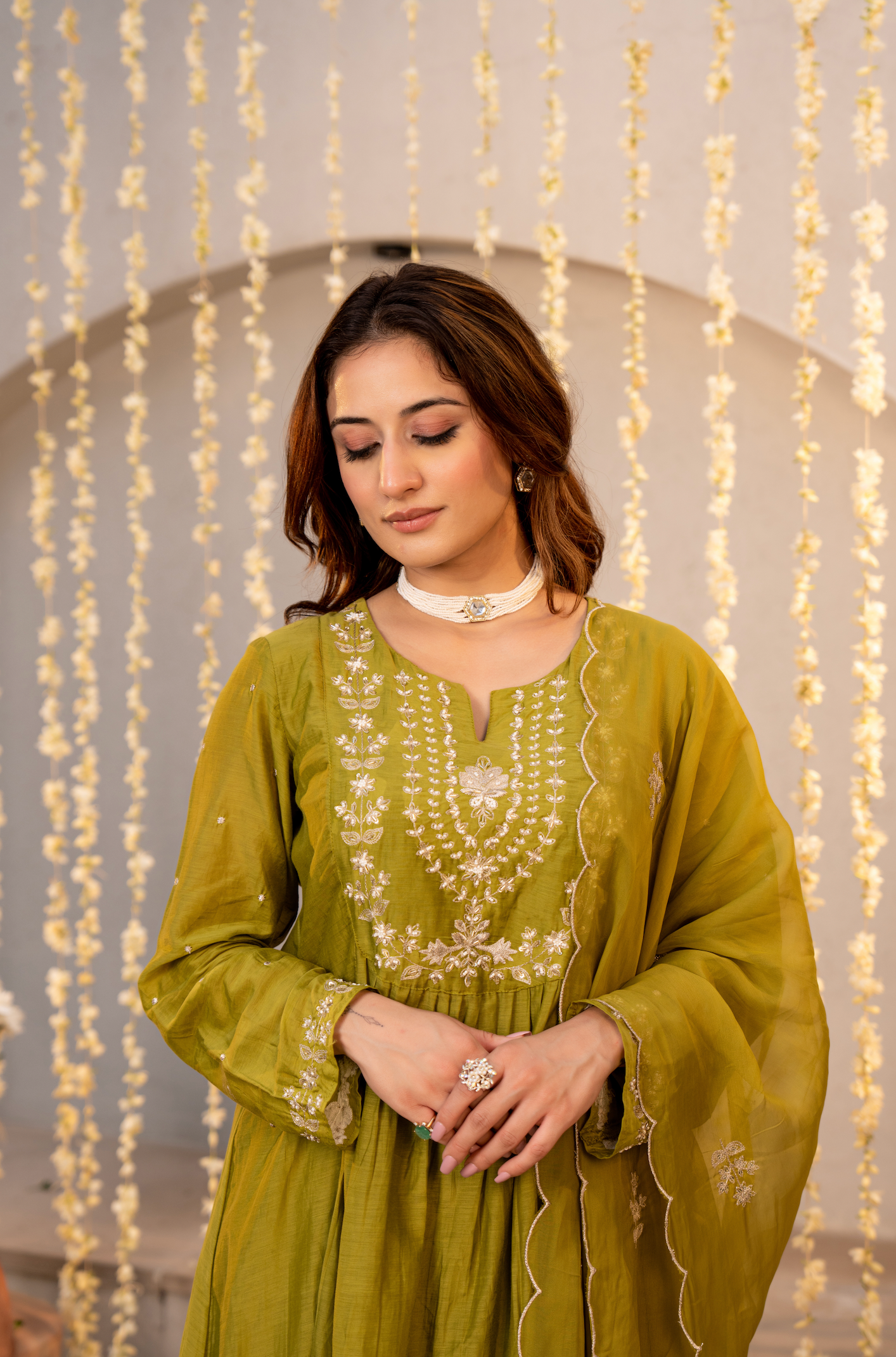 Olive Zest Elegance Suit Set