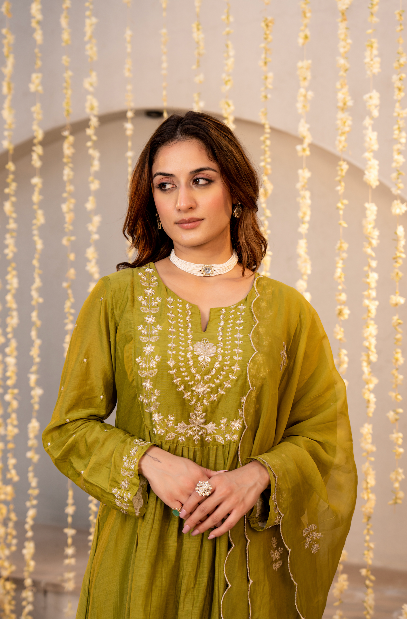 Olive Zest Elegance Suit Set