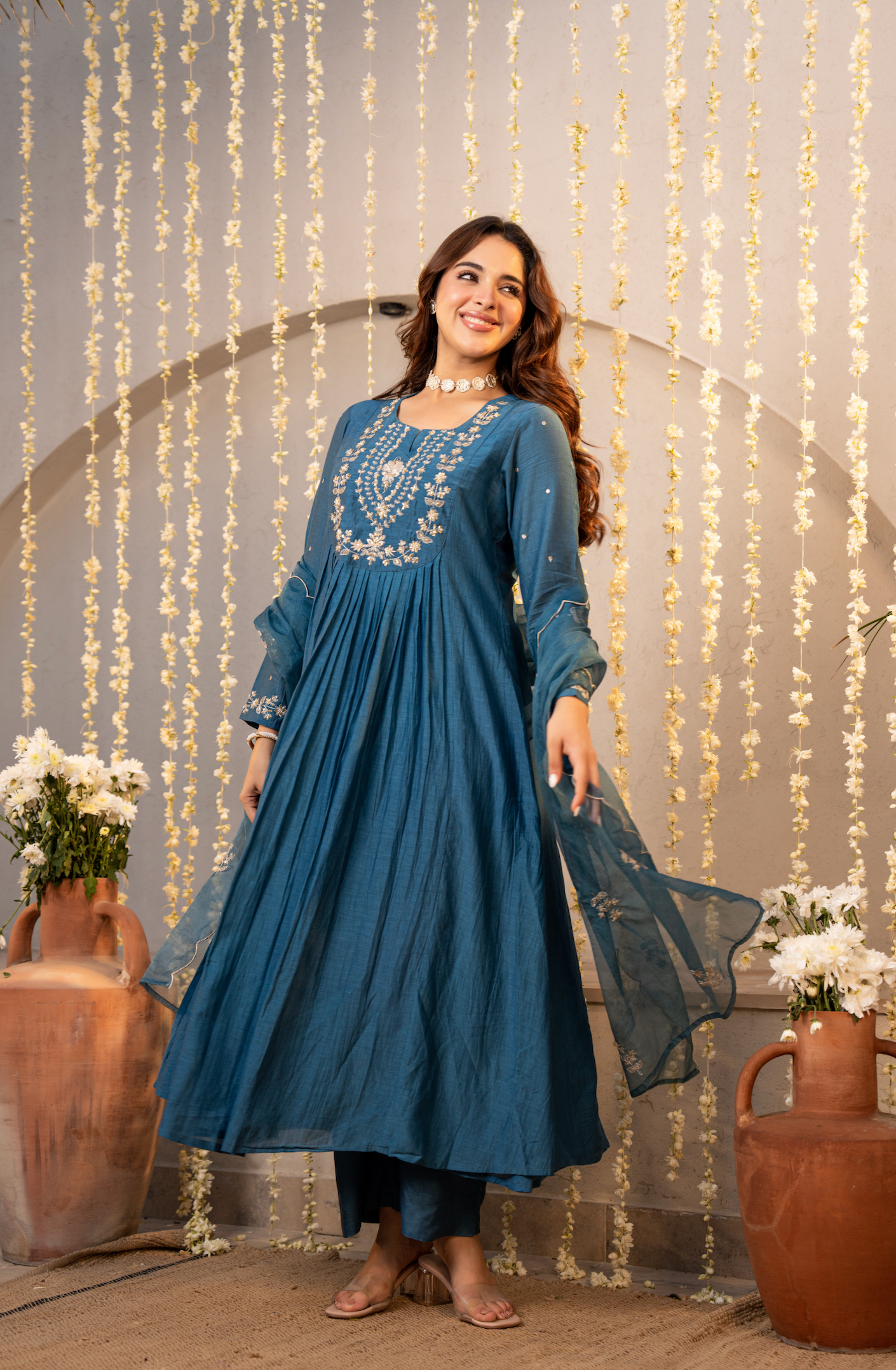 Ocean Teal Elegance Suit Set