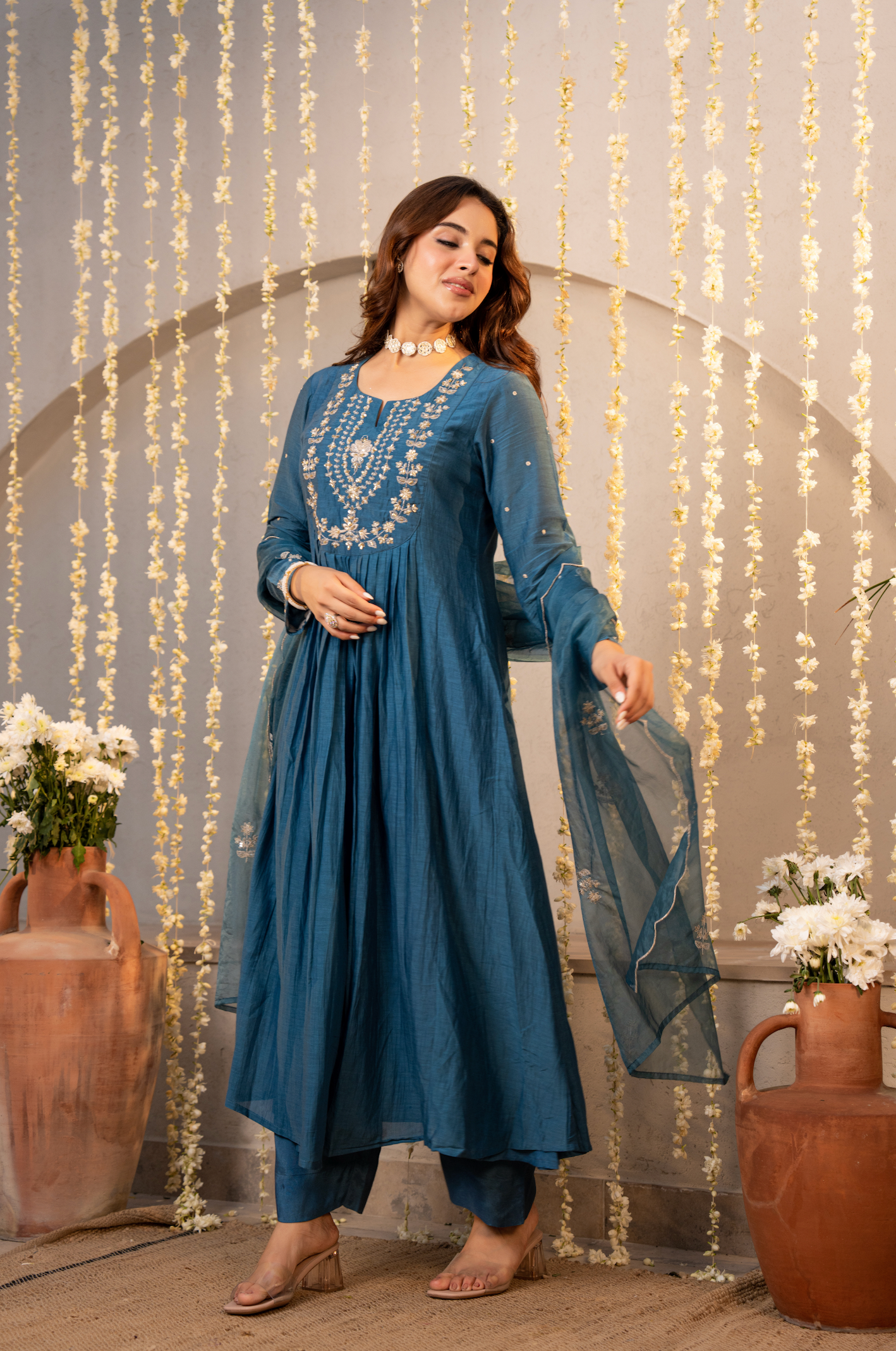 Ocean Teal Elegance Suit Set