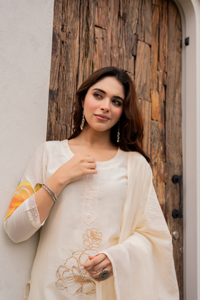 Sunlit Bloom Chanderi Suit Set